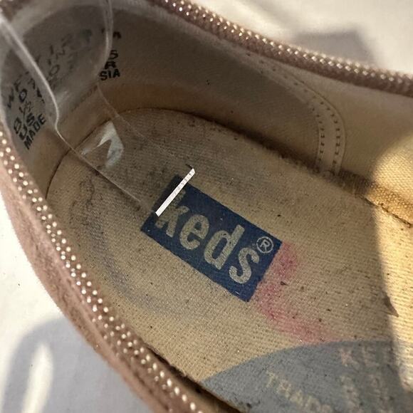 Keds Size 8.5 Lace Up Sparkle Walking Travel Sneaker Shoes Rose Gold Metallic - Picture 5 of 10